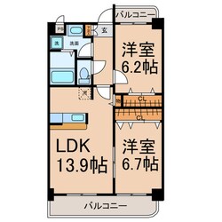 ファシネーションⅡの物件間取画像